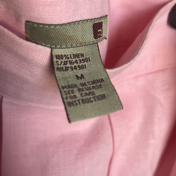 Pink Linen Skater Skirt - Picture 7 of 10